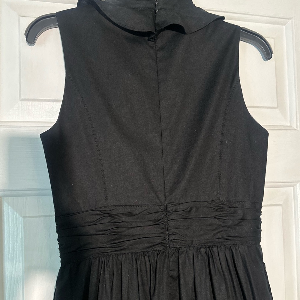 Kay Unger black cotton poplin dress with ruffles, size 4 - Picture 8 of 9